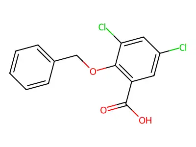 2-(Benzyloxy)-3,5-dichlorobenzoic acid structure