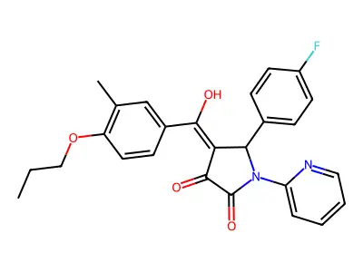 5-(4-fluorophenyl)-3-hydroxy-4-(3-methyl-4-propoxybenzoyl)-1-(pyridin-2-yl)-2,5-dihydro-1H-pyrrol-2-one structure