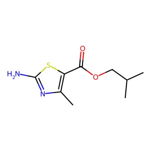 2-Methylpropyl 2-amino-4-methyl-1,3-thiazole-5-carboxylate structure
