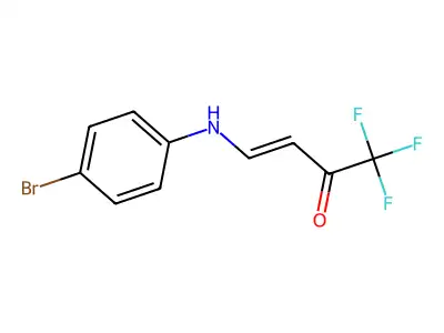 (E)-4-(4-Bromophenylamino)-1,1,1-trifluorobut-3-en-2-one structure