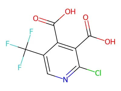 2-chloro-5-(trifluoromethyl)pyridine-3,4-dicarboxylic Acid structure