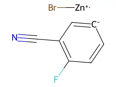 Bromozinc(1+);2-fluorobenzene-5-ide-1-carbonitrile structure