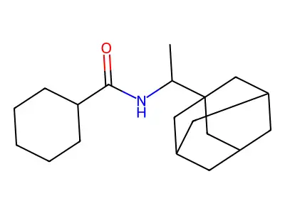 N-[1-(1-adamantyl)ethyl]cyclohexanecarboxamide structure