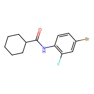 N-(4-bromo-2-fluorophenyl)cyclohexanecarboxamide structure