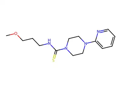 N-(3-methoxypropyl)-4-pyridin-2-ylpiperazine-1-carbothioamide structure
