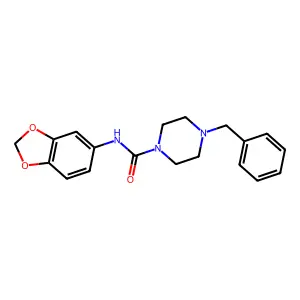 Piperazine-1-carboxamide, N-(1,3-benzodioxol-5-yl)-4-benzyl- structure