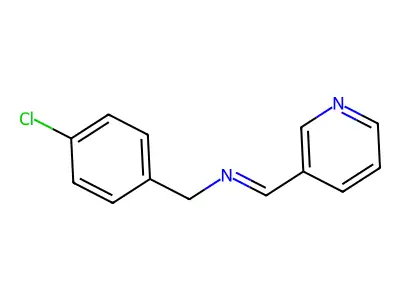 Benzenemethanamine, 4-chloro-N-(3-pyridinylmethylene)- structure
