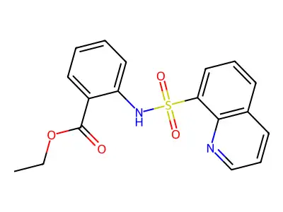 Ethyl 2-(quinolin-8-ylsulfonylamino)benzoate structure