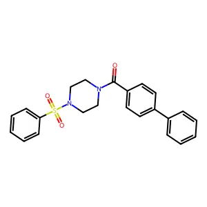 [4-(Benzenesulfonyl)piperazin-1-yl]-(4-phenylphenyl)methanone structure