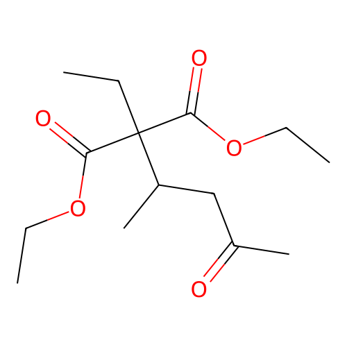 Diethyl 2-ethyl-2-(1-methyl-3-oxobutyl)malonate structure