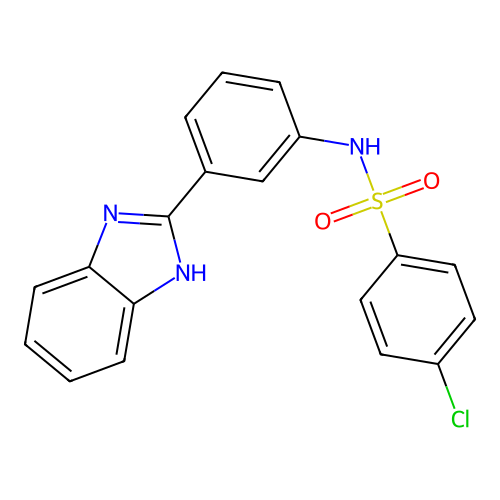N-[3-(1H-benzimidazol-2-yl)phenyl]-4-chlorobenzenesulfonamide structure