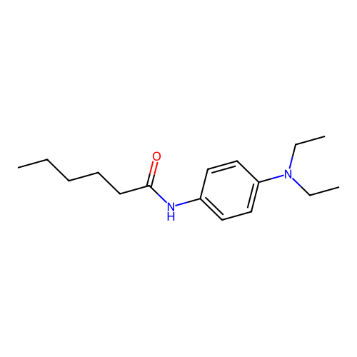 N-[4-(diethylamino)phenyl]hexanamide structure