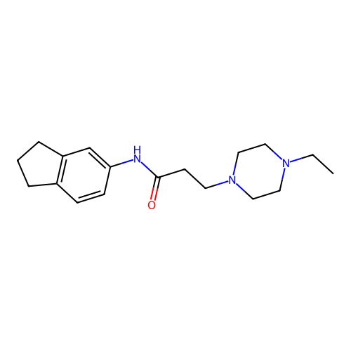 N-(2,3-dihydro-1H-inden-5-yl)-3-(4-ethylpiperazin-1-yl)propanamide structure