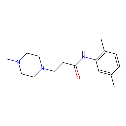 N-(2,5-dimethylphenyl)-3-(4-methylpiperazin-1-yl)propanamide structure
