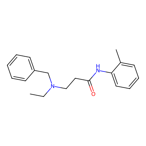 3-[benzyl(ethyl)amino]-N-(2-methylphenyl)propanamide structure