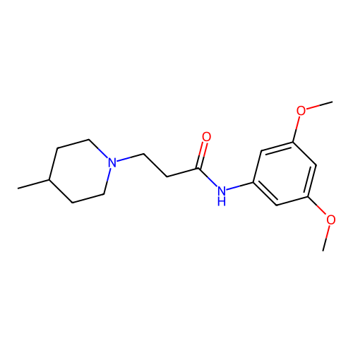 N-(3,5-dimethoxyphenyl)-3-(4-methylpiperidin-1-yl)propanamide structure