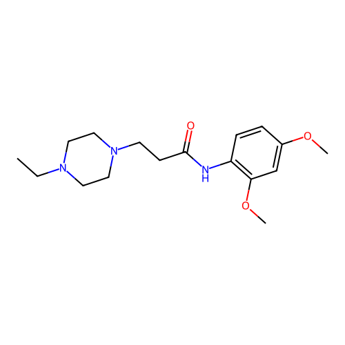N-(2,4-dimethoxyphenyl)-3-(4-ethyl-1-piperazinyl)propanamide structure