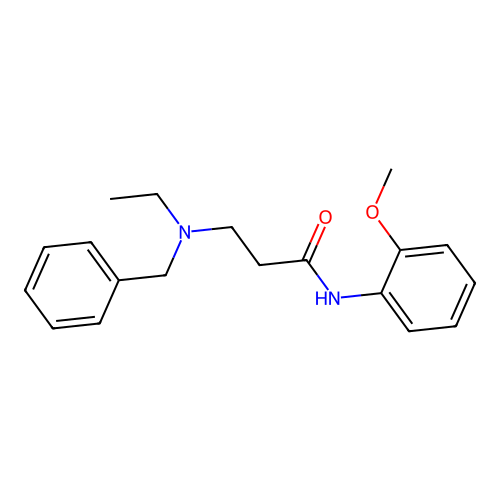 3-[benzyl(ethyl)amino]-N-(2-methoxyphenyl)propanamide structure