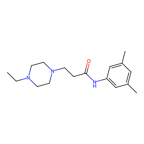 N-(3,5-dimethylphenyl)-3-(4-ethylpiperazin-1-yl)propanamide structure