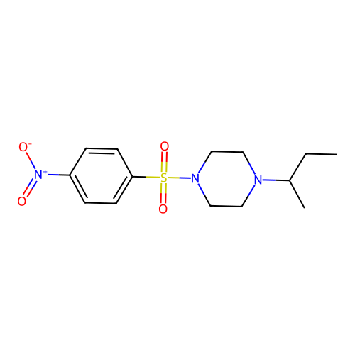 1-(Butan-2-yl)-4-[(4-nitrophenyl)sulfonyl]piperazine structure