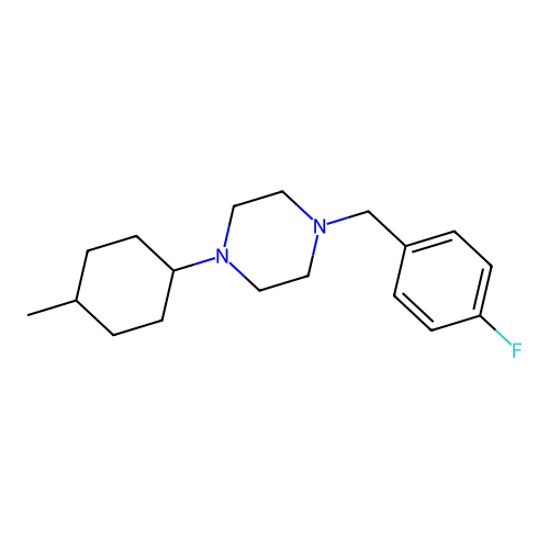 1-(4-Fluorobenzyl)-4-(4-methylcyclohexyl)piperazine structure