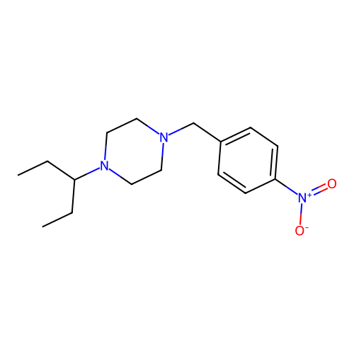 1-(4-Nitrobenzyl)-4-(pentan-3-yl)piperazine structure