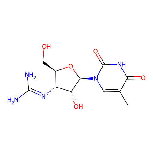 3   -Guanidino-5-methyl-3   -deoxyuridine structure