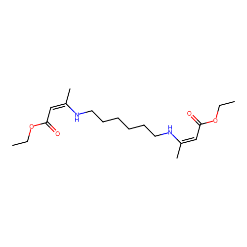 diethyl (2Z,2'Z)-3,3'-(hexane-1,6-diyldiimino)bisbut-2-enoate structure