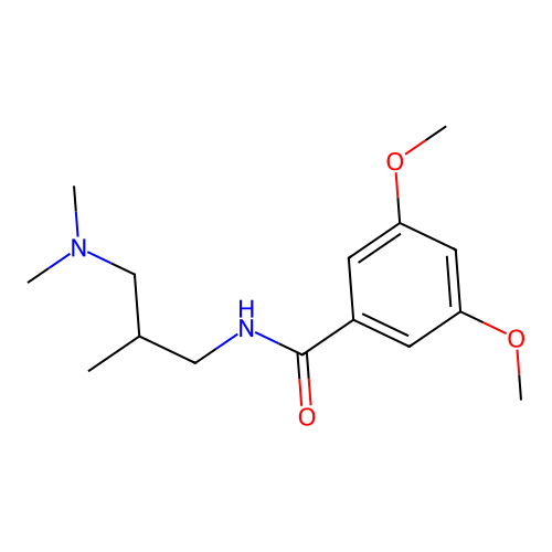 N-[3-(dimethylamino)-2-methylpropyl]-3,5-dimethoxybenzamide structure