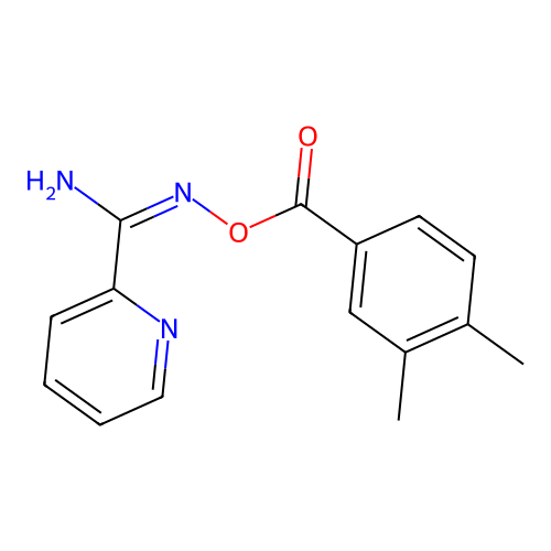 [(E)-[amino(pyridin-2-yl)methylidene]amino] 3,4-dimethylbenzoate structure