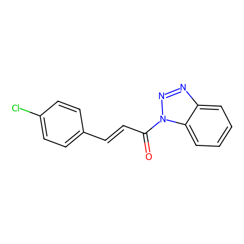 (2E)-1-(1H-1,2,3-Benzotriazol-1-yl)-3-(4-chlorophenyl)prop-2-en-1-one structure