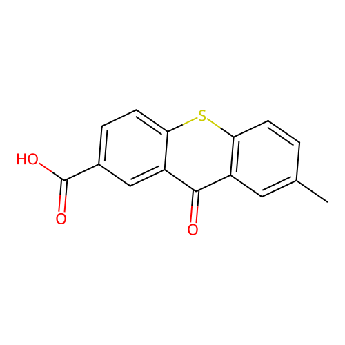 9H-Thioxanthene-2-carboxylic acid, 7-methyl-9-oxo- structure