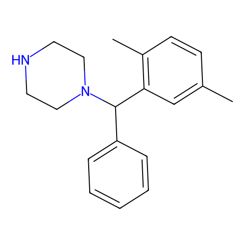 1-[(2,5-Dimethylphenyl)-phenylmethyl]piperazine structure