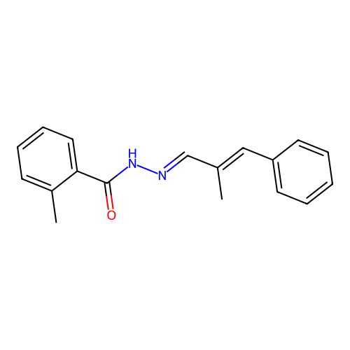 2-methyl-N'-(2-methyl-3-phenyl-2-propenylidene)benzohydrazide structure