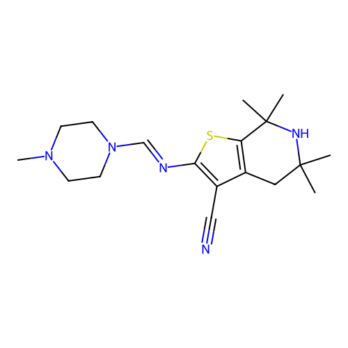 C18H27N5S structure
