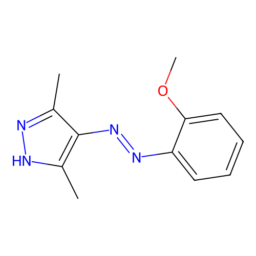 4-[(E)-(2-methoxyphenyl)diazenyl]-3,5-dimethyl-1H-pyrazole structure