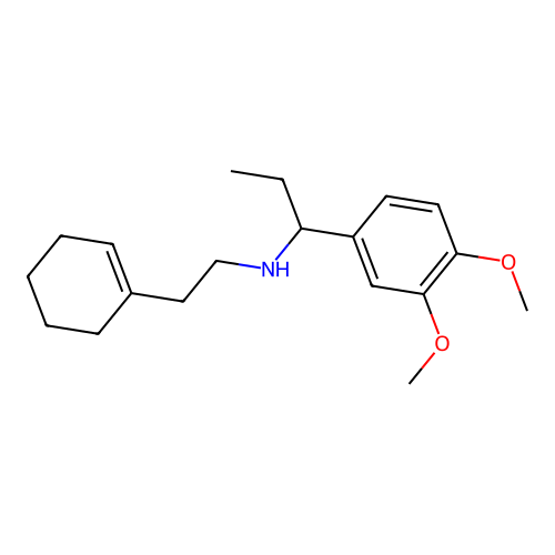 N-[2-(cyclohex-1-en-1-yl)ethyl]-1-(3,4-dimethoxyphenyl)propan-1-amine structure