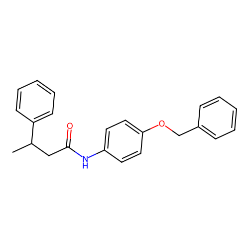 N-[4-(benzyloxy)phenyl]-3-phenylbutanamide structure