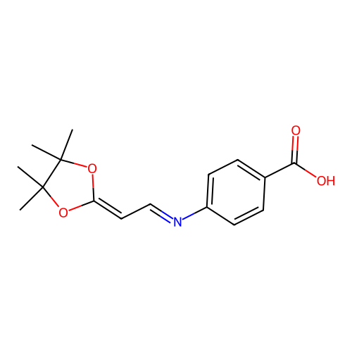 4-[2-(4,4,5,5-tetramethyl-1,3-dioxolan-2-ylidene)ethylideneamino]benzoic Acid structure