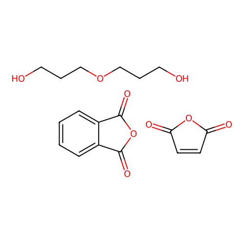 2-Benzofuran-1,3-dione;furan-2,5-dione;3-(3-hydroxypropoxy)propan-1-ol structure