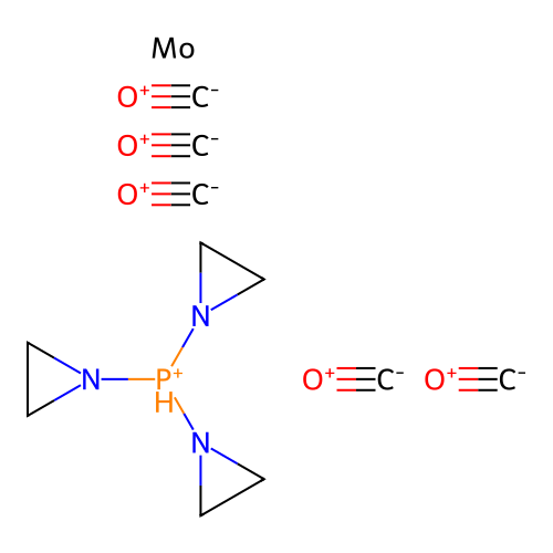 Carbon monoxide;molybdenum;tris(aziridin-1-yl)phosphanium structure