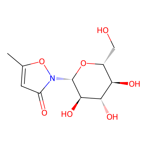 3(2H)-Isoxazolone, 2-beta-D-glucopyranosyl-5-methyl- structure