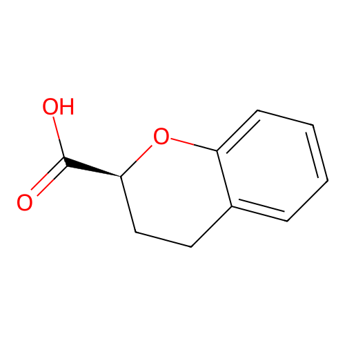 (2S)-3,4-dihydro-2H-1-benzopyran-2-carboxylic acid structure