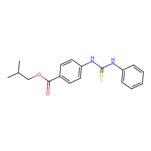2-Methylpropyl 4-(phenylcarbamothioylamino)benzoate structure