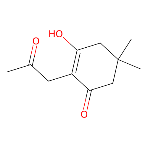 3-Hydroxy-5,5-dimethyl-2-(2-oxopropyl)cyclohex-2-enone structure