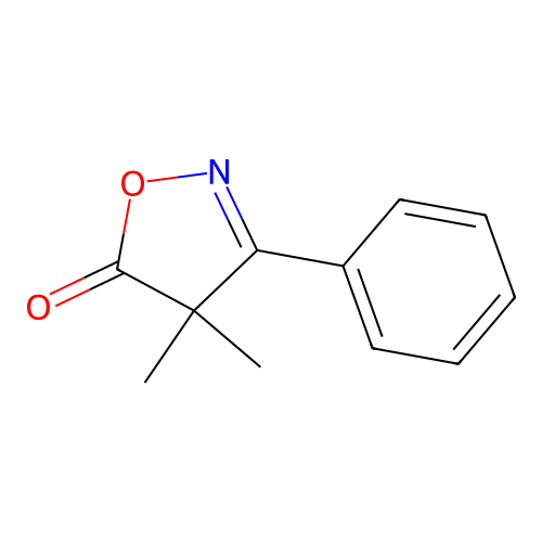 3-Phenyl-4,4-dimethyl-isoxazol-5(4H)-one structure