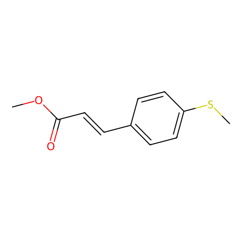 2-Propenoic acid, 3-[4-(methylthio)phenyl]-, methyl ester structure