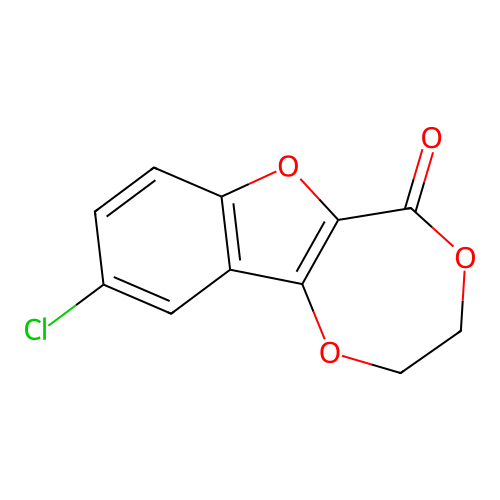 9-chloro-2,3-dihydro-5H-1,4-dioxepino(6,5-6)benzofuran structure