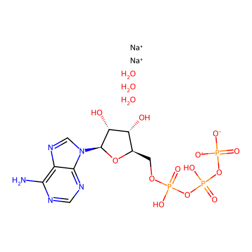 Adenosine triphosphate disodium trihydrate structure