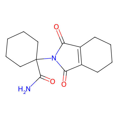 Cyclohexanecarboxamide, 1-(1,3,4,5,6,7-hexahydro-1,3-dioxo-2H-isoindol-2-yl)- structure